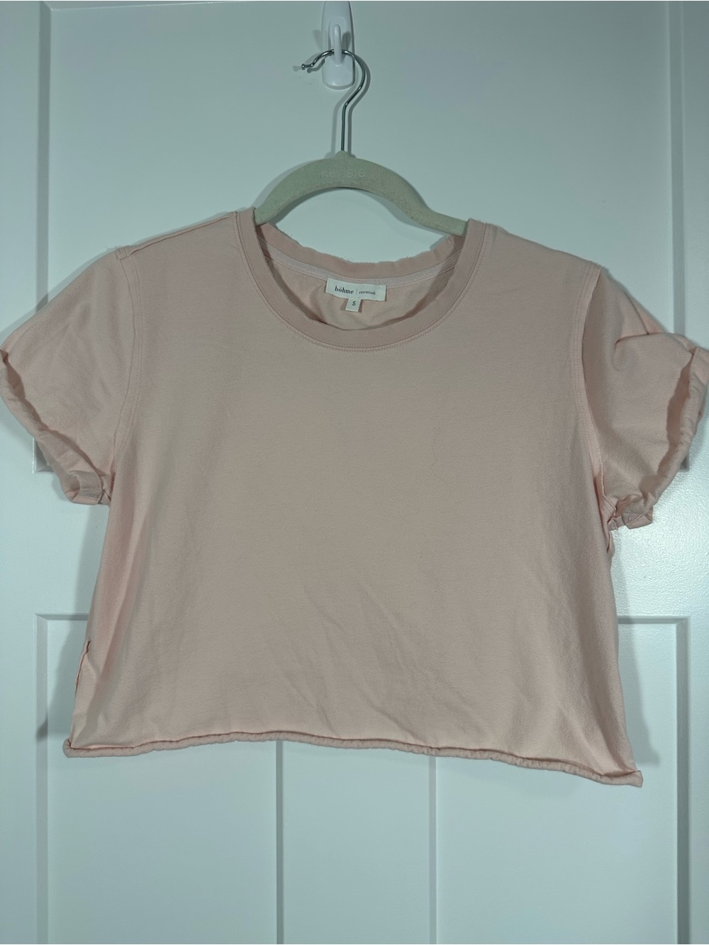 Boheme Pale Pink Crop Tee